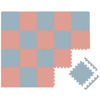 SPIELMATTE mit Rand - 180/90/1 cm Puzzlematte Rosa Blau - Rosa, Kunststoff (30/30cm) - Littletom