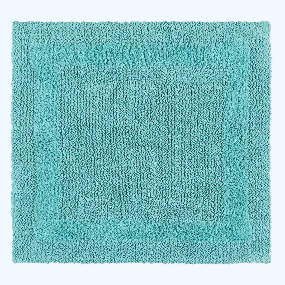 DUSCHVORLEGER 50/50 cm, 100% Baumwolle, wendbar - Hellblau, Textil (50/50cm) - Homescapes