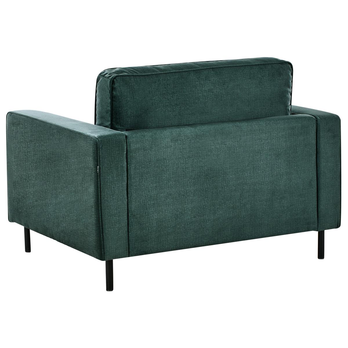 SESSEL Dunkelgrün Savalen - Dunkelgrün/Schwarz, Textil (117/87/91cm) - Beliani