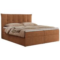 BOXBETT PREMIUM 10 140/200 Orange Struktur - H4 - Orange, Holz/Textil (140/200cm) - MKS