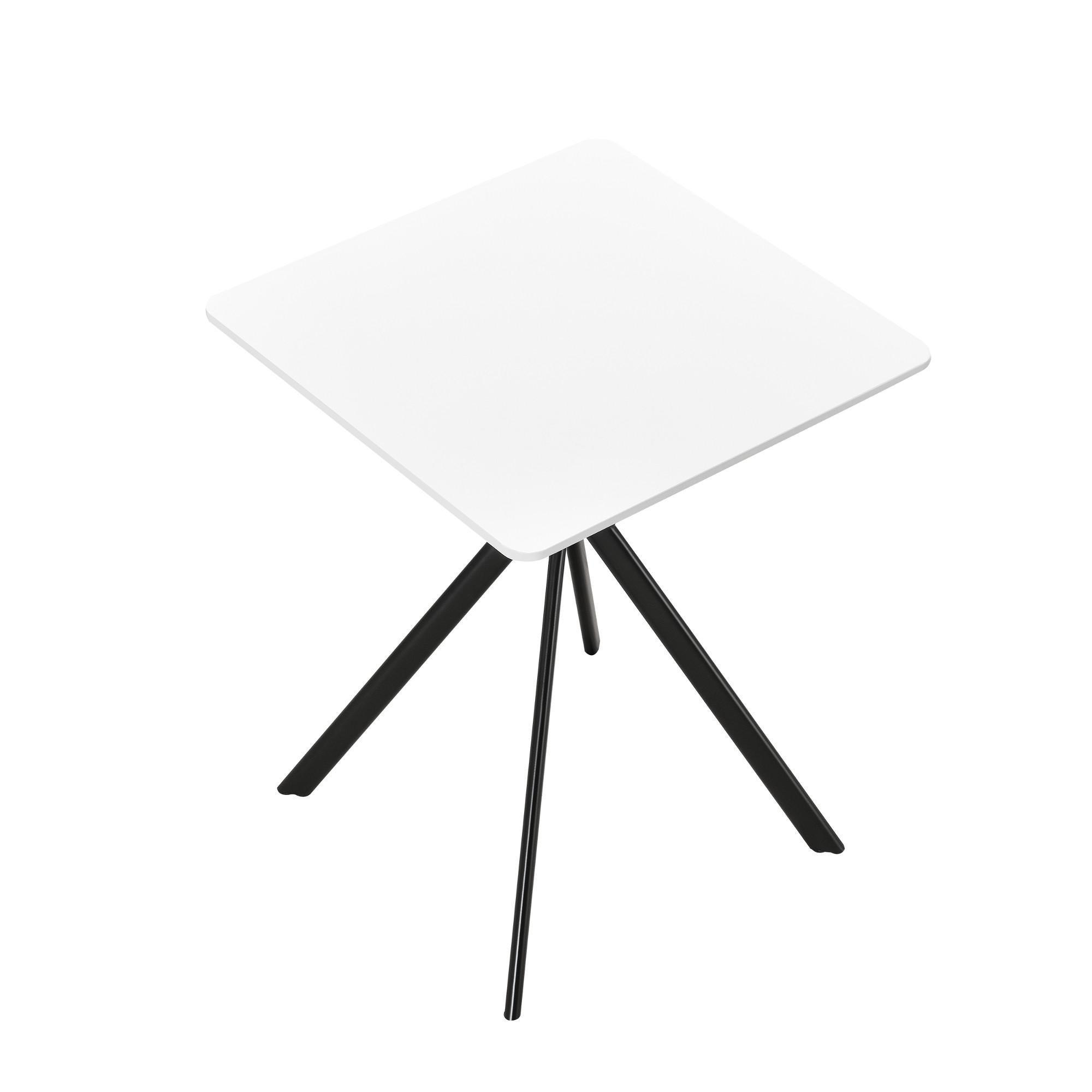 ESSTISCH Ankara - Weiß, Holzwerkstoff/Metall (60/60/75cm) - [en.casa]