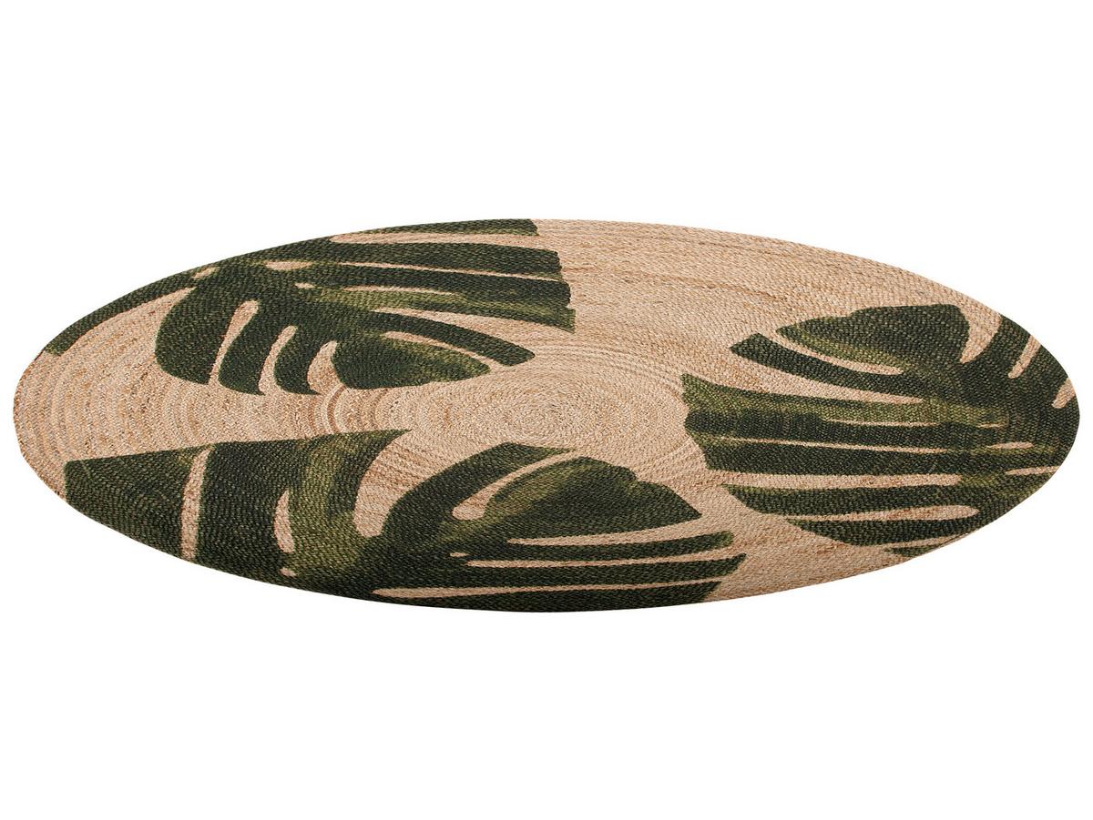 TEPPICH geflochten Incik 140/140 cm - Beige, Naturmaterialien (140/140cm) - Beliani