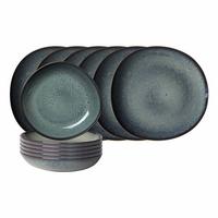 TAFEL-SET Lave Gris 12-tlg. - Grau, Keramik (2/2/2cm) - like.Villeroy & Boch