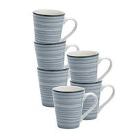 HENKELBECHER Sendai Wirbel grau 300 ml 6er Set - Grau, Keramik (0.3L) - Ritzenhoff Breker