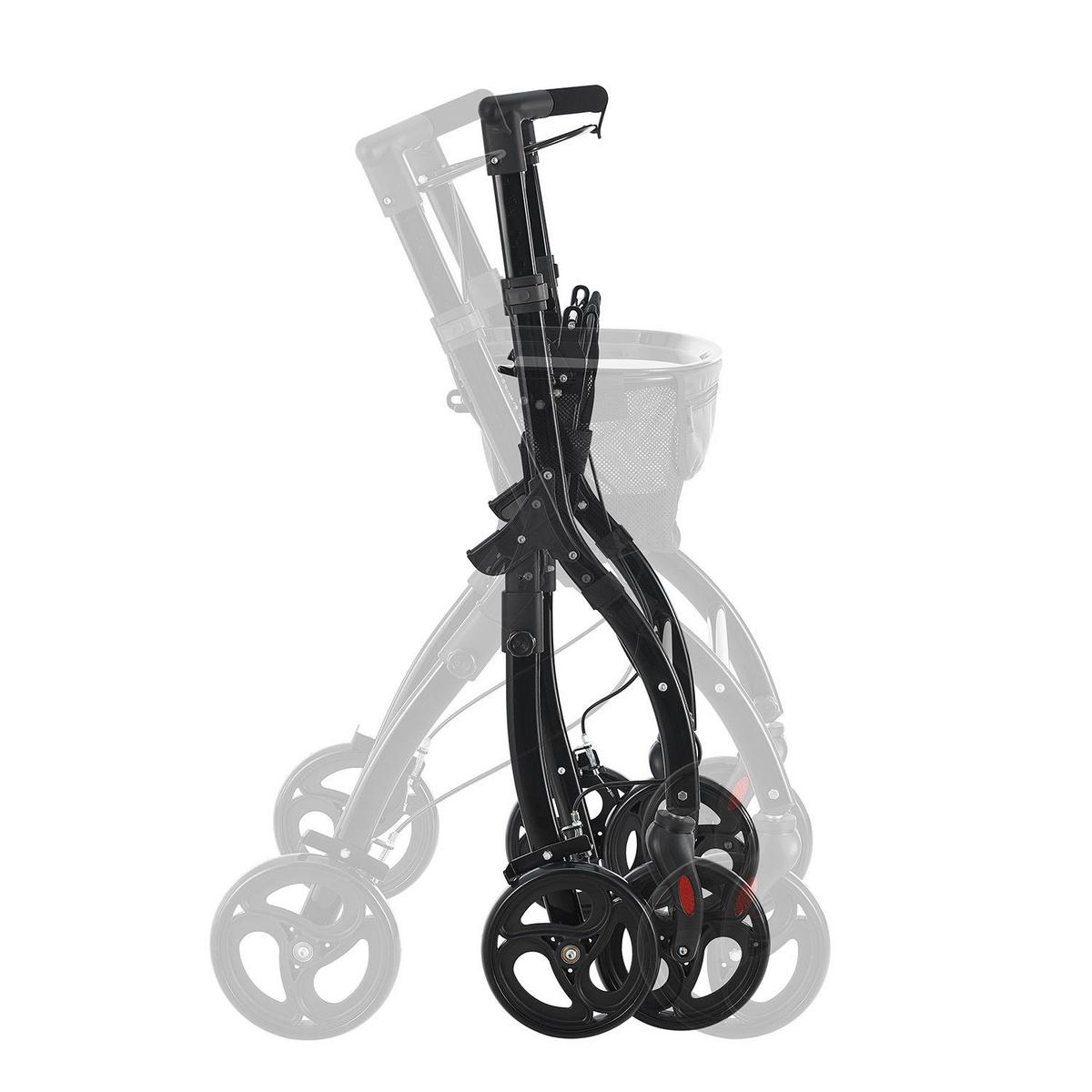 WOHNUNGSROLLATOR Aktiv schwarz mit Transporttasche - Schwarz, Metall (66/90/56cm) - Juskys