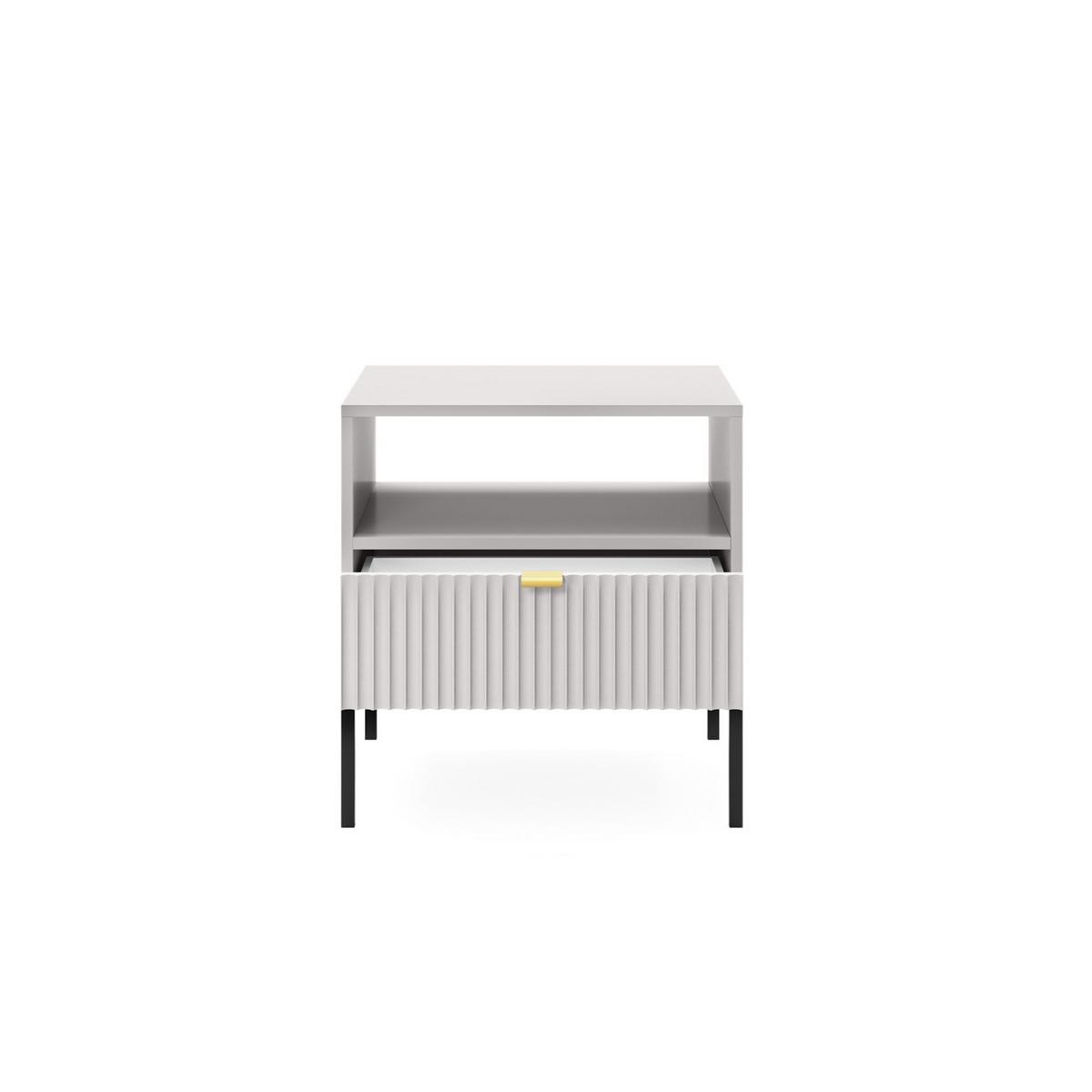 NACHTTISCH STELLARE 54/56/39 cm Grau - Grau, Holzwerkstoff (54/56/39cm) - MASSENO