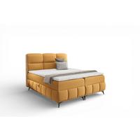BOXBETT Charlie Premium - Gelb, Holzwerkstoff/Textil (140/200cm) - Fun Möbel
