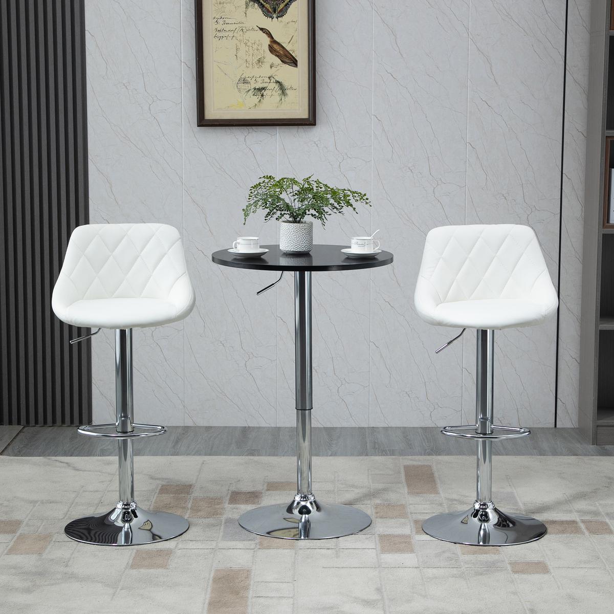 BARTISCH, MDF, Steel, Schwarz - Schwarz, Kunststoff (61/61/70cm) - HOMCOM