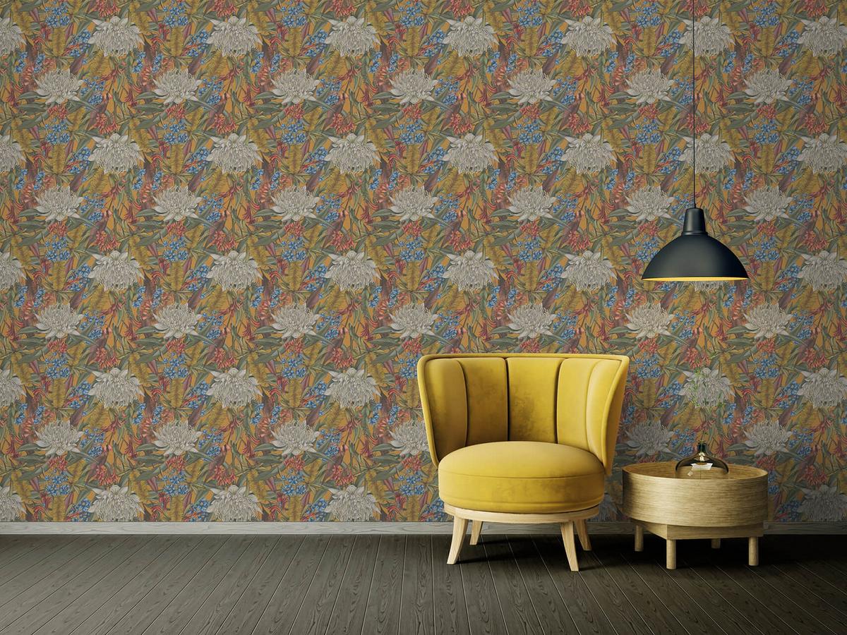 VLIESTAPETE Bunt 53/1005 cm - Gelb, Textil (53/1cm) - KUNSTLOFT