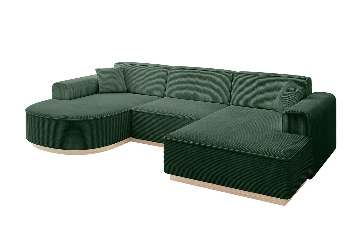 WOHNLANDSCHAFT ARRIO-U1 303x171x83 cm Grün - Grün, Holzwerkstoff/Textil (303/83/171cm) - ALTDECOR