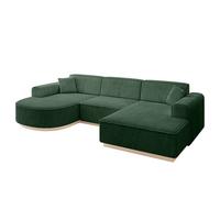 WOHNLANDSCHAFT ARRIO-U1 303x171x83 cm Grün - Grün, Holzwerkstoff/Textil (303/83/171cm) - ALTDECOR
