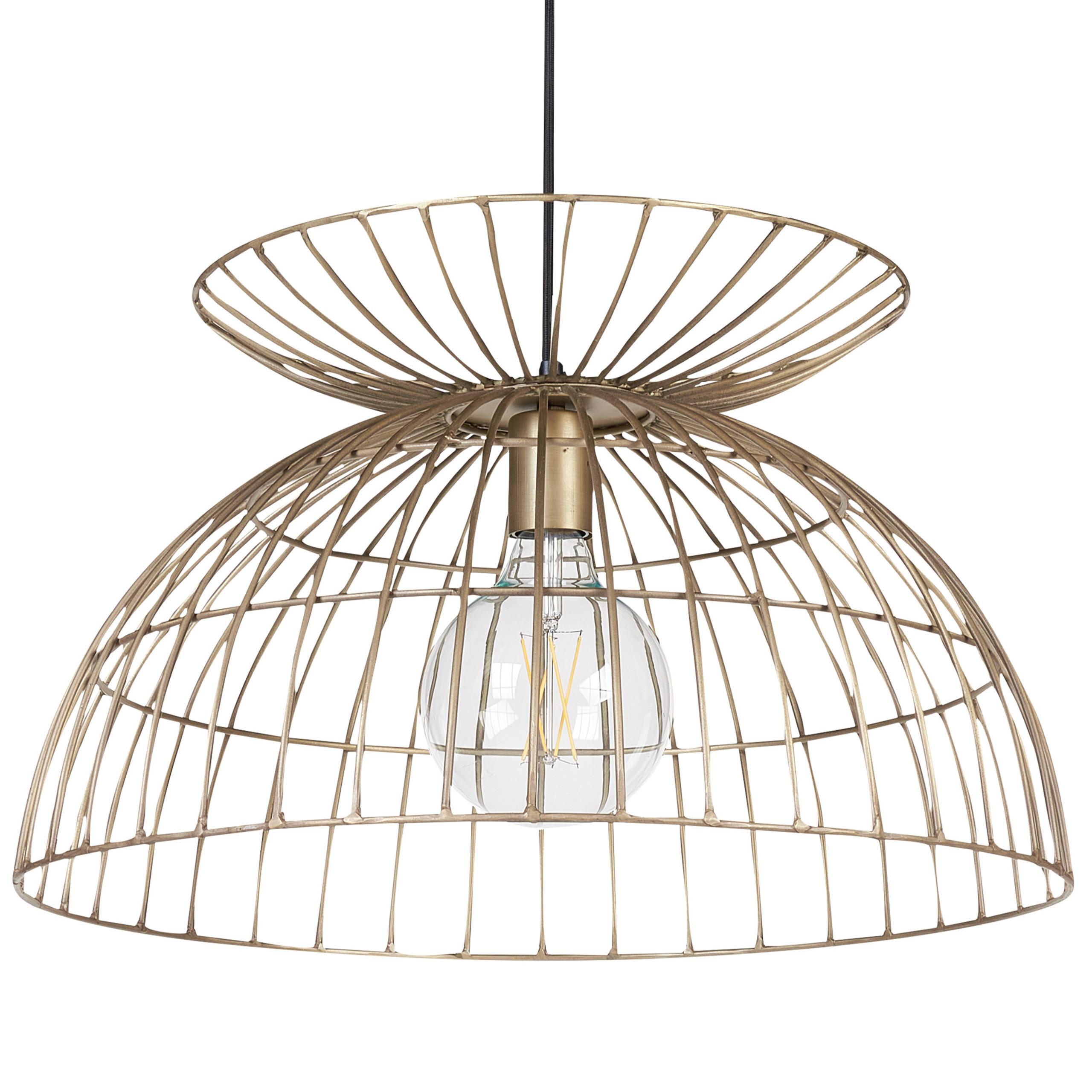 HÄNGELEUCHTE Mahanadi 50/50/141 cm - Messingfarben, Metall (50/50/141cm) - Beliani