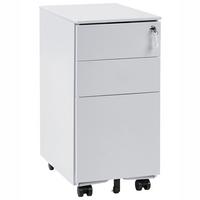 BÜROSCHRANK Metall Hellgrau Bolsena - Hellgrau/Grau, Metall (30/60/45cm) - Beliani