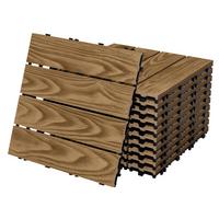 TERRASSENFLIESE Teak 33 Stück - Alteiche, Holzwerkstoff (30/30/2cm) - ML-DESIGN