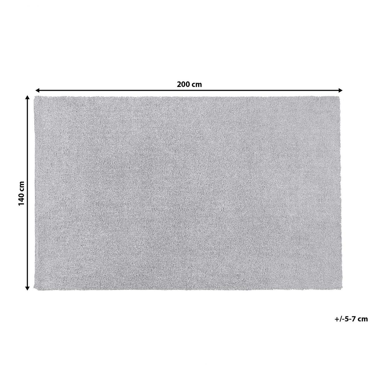SHAGGY-TEPPICH Demre 200/140 cm - Grau, Kunststoff (140/200cm) - Beliani