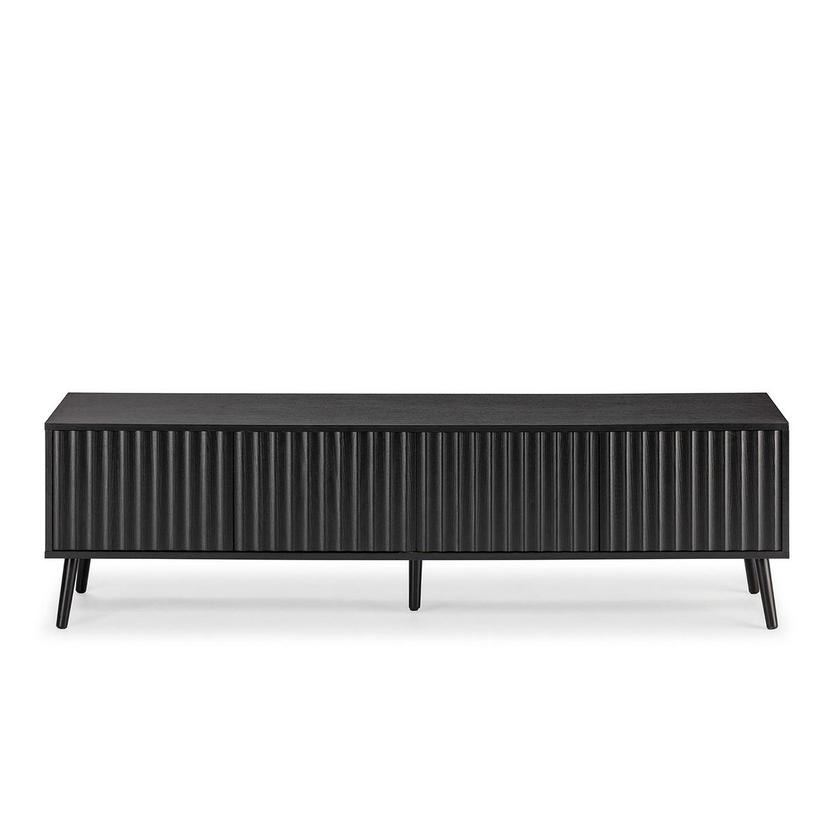 TV-ELEMENT Lluvia 4 Türen Schwarz - Schwarz, Holzwerkstoff (160/45/40cm) - VS Venta-stock