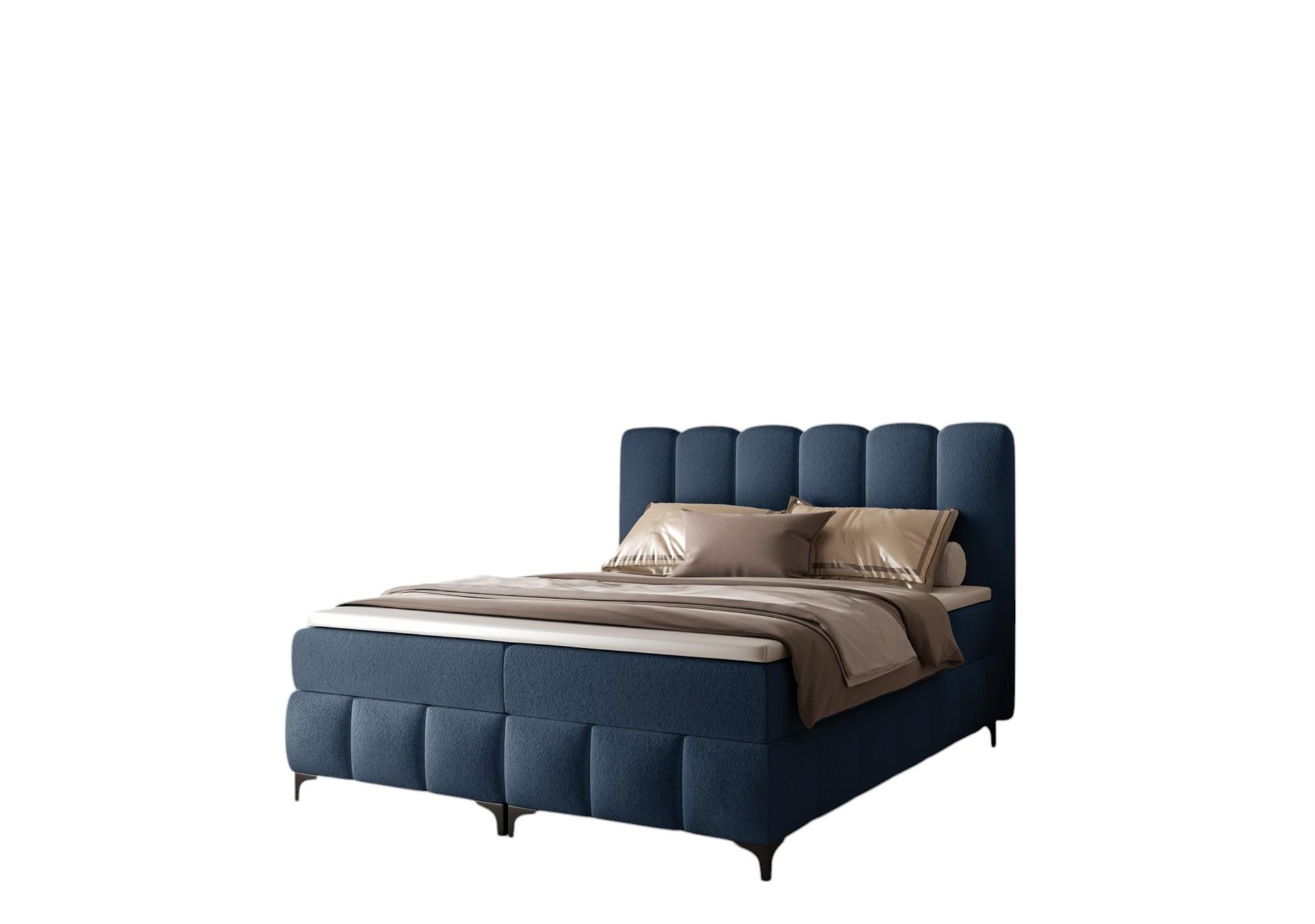 BOXBETT Isabel - Blau, Holzwerkstoff/Textil (180/200cm) - Fun Möbel