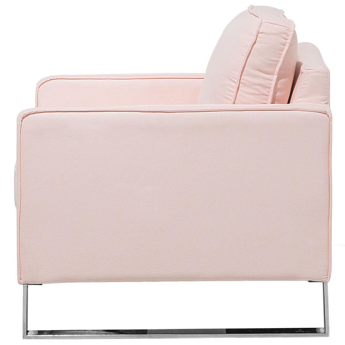 SESSEL Polsterbezug Rosa Vind - Pink, Textil/Metall (76/82/82cm) - Beliani