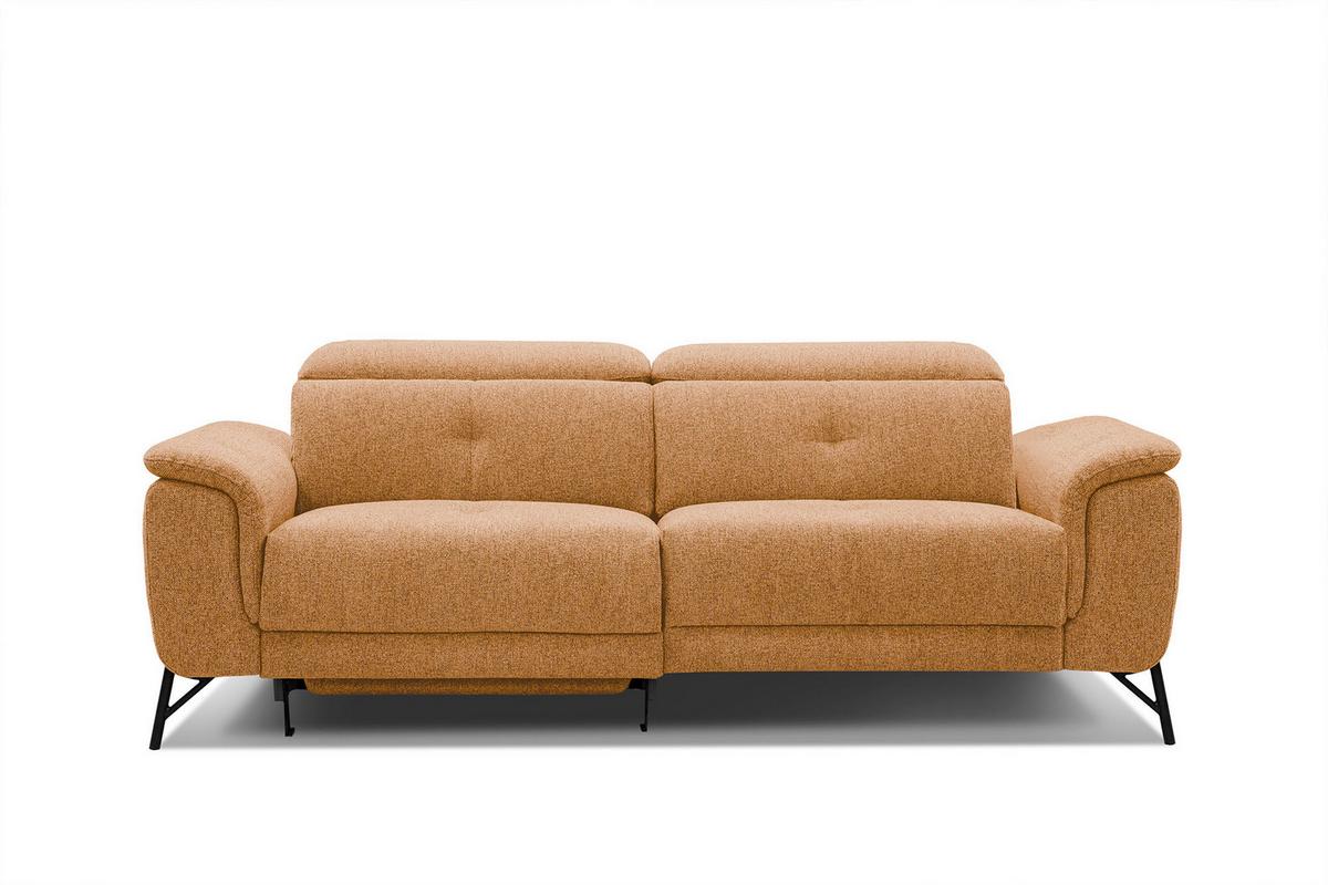 SOFA AVENA 3-Sitzer mit 1 Relaxfunktion, orange - Orange, Holzwerkstoff/Textil (204/80/108cm) - Wozimo