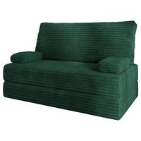 BETTSOFA LADIA aus Schaumstoff Cordstoff Grün Schlaffunktion - Grün, Textil (140/86/60cm) - MASSENO