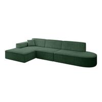 ECKSOFA Ottomane Links IREA-L2-v4 - 327x165x77 cm Grün - Currygelb, Holzwerkstoff/Textil (327/165cm) - ALTDECOR