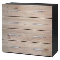 KOMMODE Pavos Eiche Nordic - Silbereichenfarben, Holzwerkstoff (76/72/35cm) - Vladon
