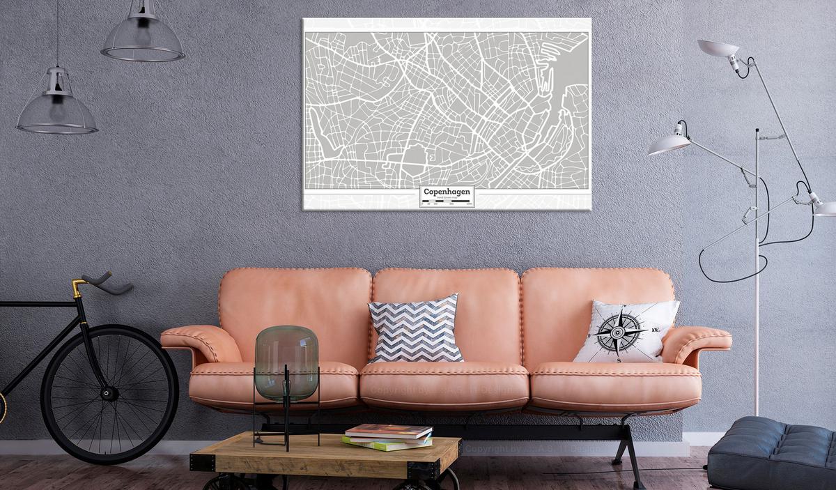 PINNWANDBILDER Schwarz-Weiß 120/80 cm - Schwarz, Naturmaterialien/Textil (120/80cm) - KUNSTLOFT