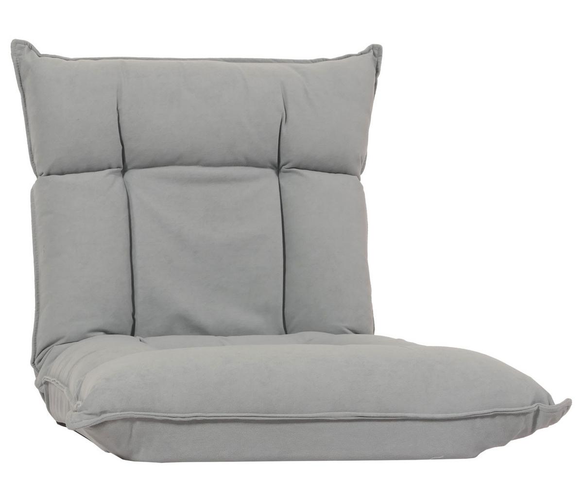 BODENSESSEL Hellgrau - Hellgrau, Textil (110/14/57cm) - MCW