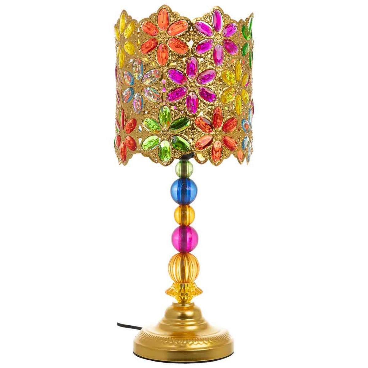 LAMPE aus Metall und Glas, 23x46cm - Multicolor, Metall (23/23/46cm) - Wanderlust