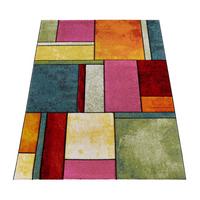 KURZFLORTEPPICH, geometrisch, Florhöhe 13 mm, Mehrfarbig, 60 x 110 cm - Multicolor, Textil (110/60cm) - KADIMA DESIGN