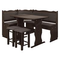 ECKBANKGRUPPE Mini - Dunkelbraun/Nussbaumfarben, Holz (145/87/105cm) - MIRJAN24