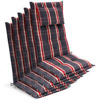 HOCHLEHNER Highlux HL 120x52x7cm Grau-Rot-Kariert (5tlg) - Rot, Textil (52/120cm) - Beautissu 
