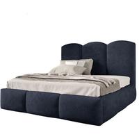 POLSTERBETT Bero, 200x200, Bouclé-Stoff, Marineblau - Dunkelblau, Textil (200/200cm) - Beautysofa
