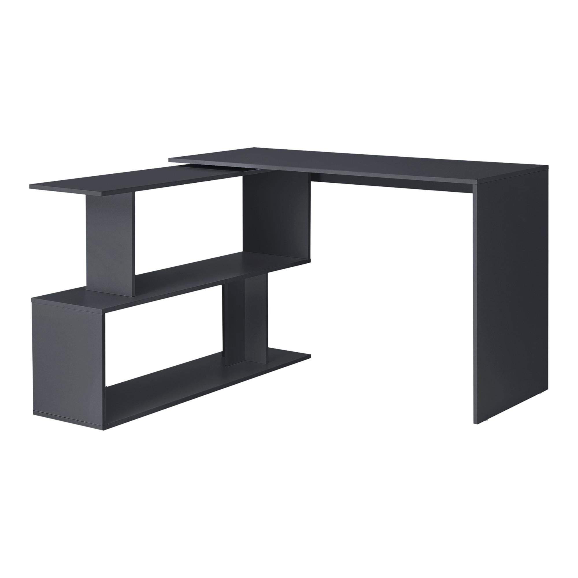 SCHREIBTISCH Arendal - Dunkelgrau, Holzwerkstoff (50/120/76.5cm) - [en.casa]