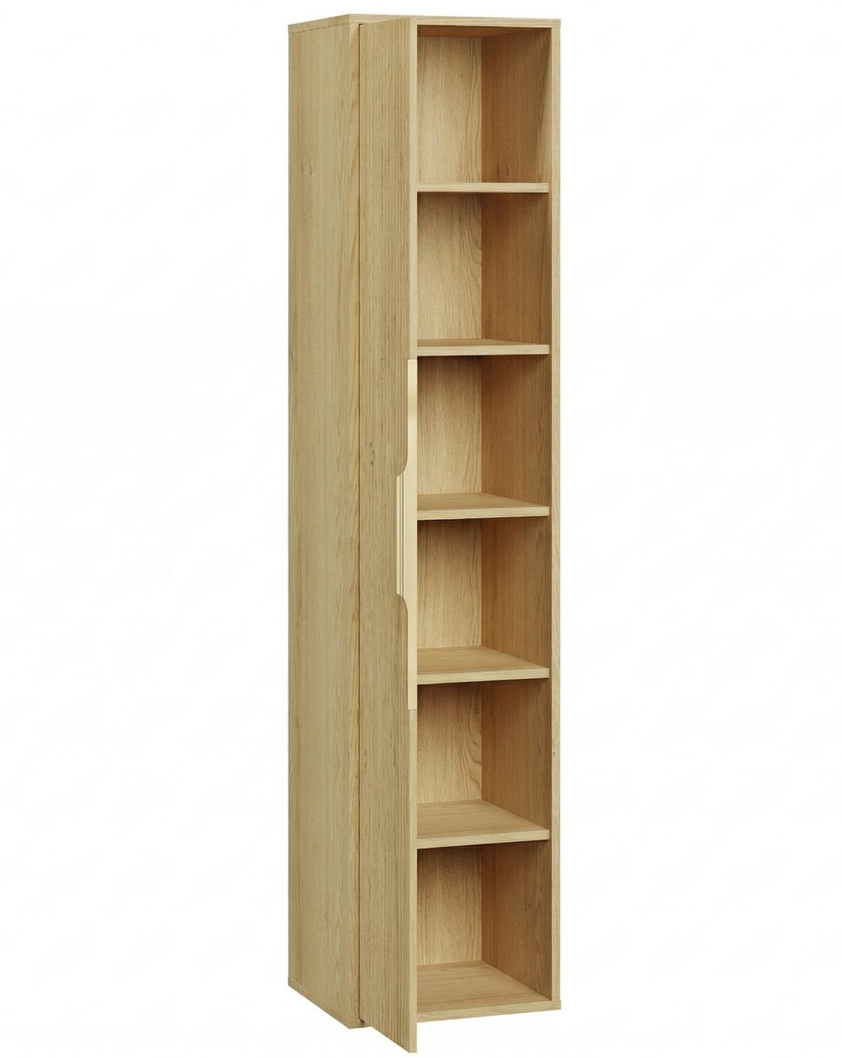 BADEZIMMERSCHRANK Rimini mit 1 Tür Eiche - 38 x 33 x 170 cm - Eichefarben, Holz (33/170/38cm) - Badplaats