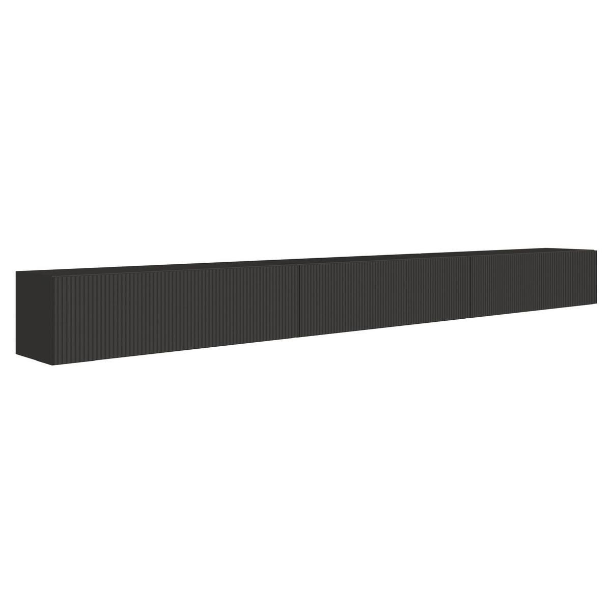 TV-LOWBOARD Veldio hängend Schwarz 300 cm - Schwarz, Holzwerkstoff (302.4/28.5/31.6cm) - Selsey