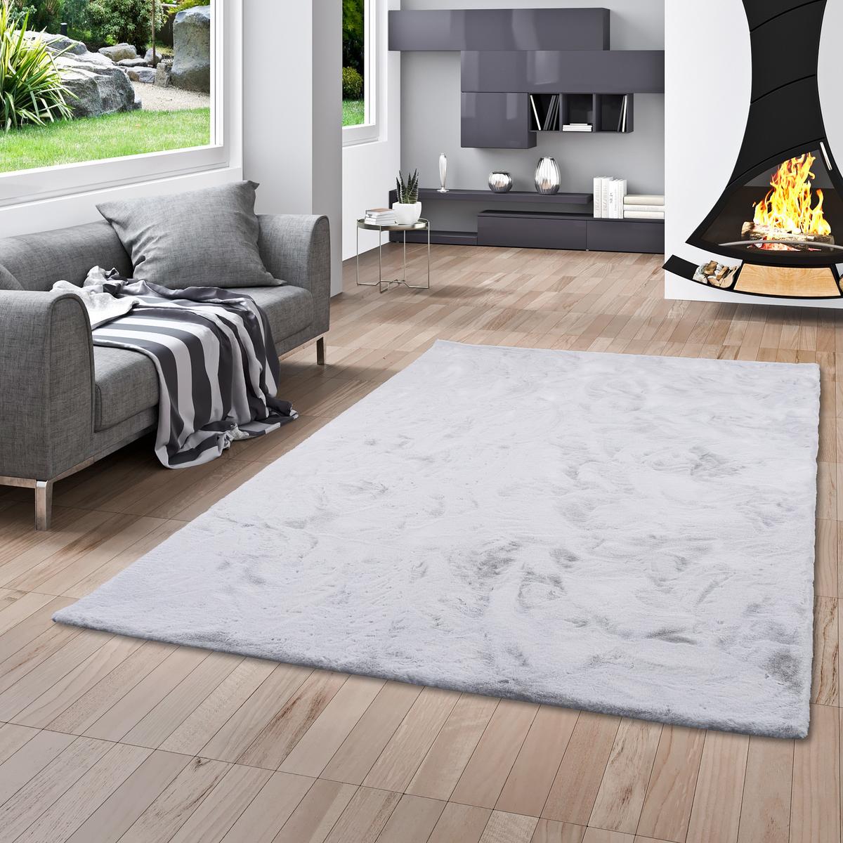 FELLTEPPICH LUXUS SUPER SOFT PLUSH - Hellgrau, Textil (160/230cm) - Pergamon