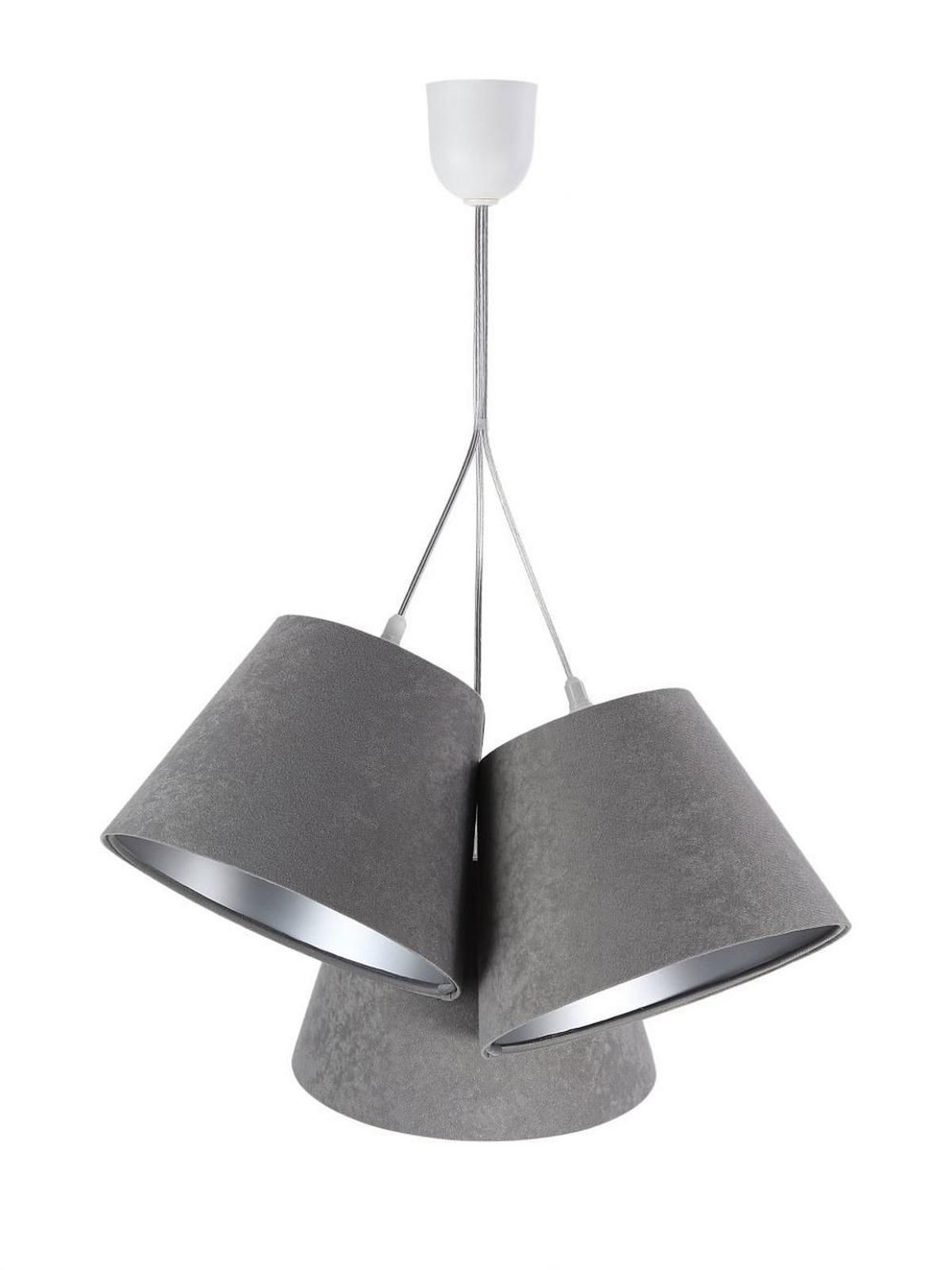 HÄNGELEUCHTE Grau 26/19 cm - Silberfarben, Kunststoff (26/0.8/19cm) - ONZENO