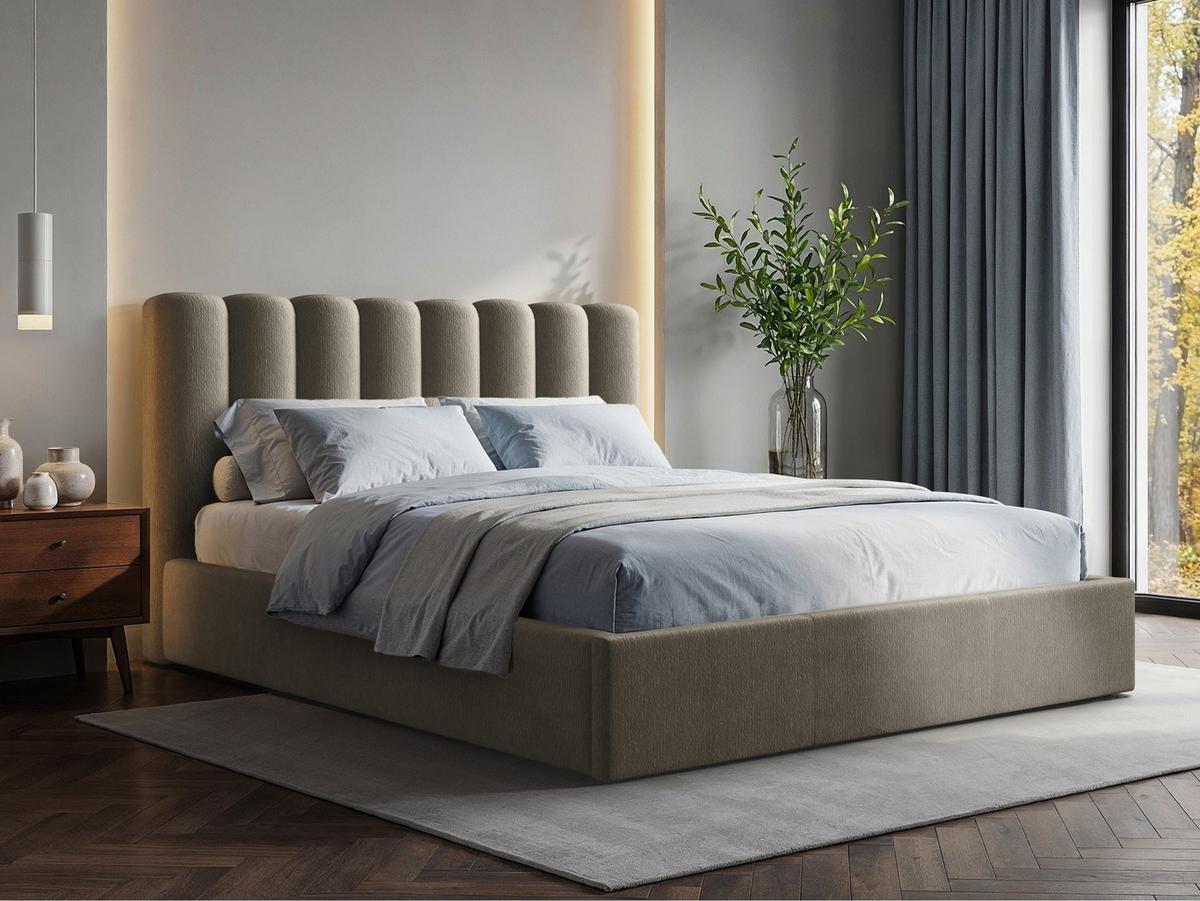 POLSTERBETT Nox - Naturfarben/Braun, Holzwerkstoff/Textil (160/200cm) - MIRJAN24