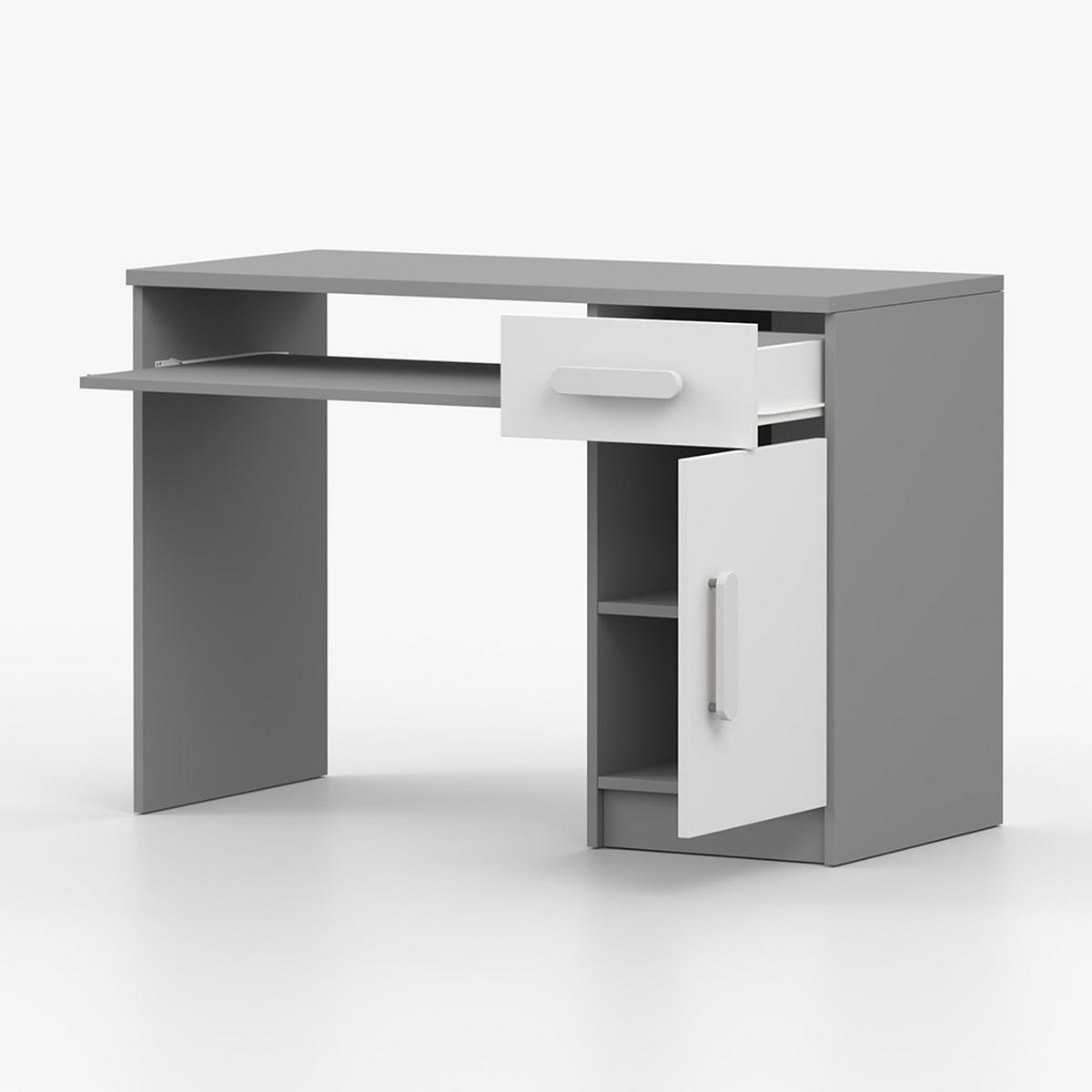 KINDERSCHREIBTISCH Jonas II 08 110 cm, 110/75/50, grau - Grau, Holzwerkstoff (110/75/50cm) - imoebel24