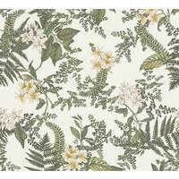 VLIESTAPETE Grün 53/1005 cm - Weiß, Textil (53/1cm) - KUNSTLOFT