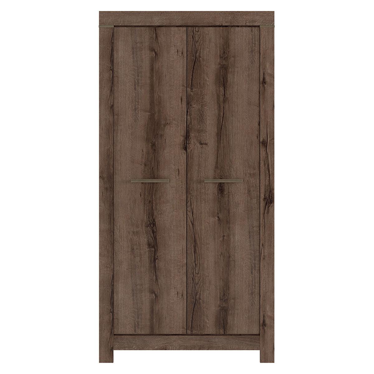SCHRANK 2 Türen Adam Dunkles Holz - Braun, Holzwerkstoff (98/195/55cm) - Petits-meubles