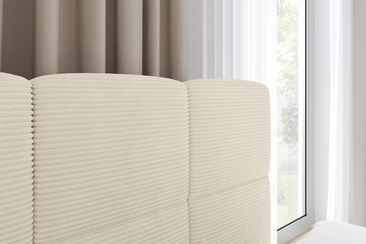 EINZELBETT Jugendbett mit Bettkasten Links, mit Matratze - LIVY 100x200 Beige - Sandfarben, Holzwerkstoff/Textil (100/200cm) - ALTDECOR