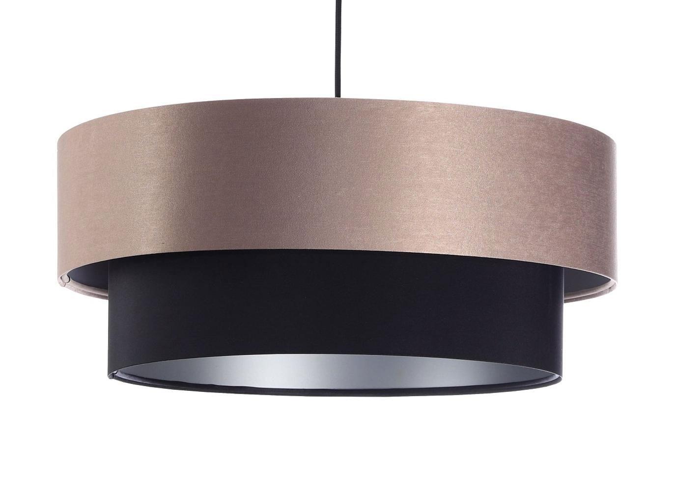 HÄNGELEUCHTE Schwarz 40/20 cm - Beige/Schwarz, Kunststoff (40/1/20cm) - ONZENO