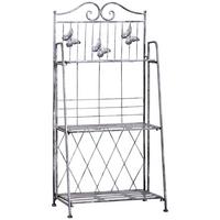 PFLANZREGAL, Metall, Grau - Grau, Metall (25/96/44cm) - Outsunny