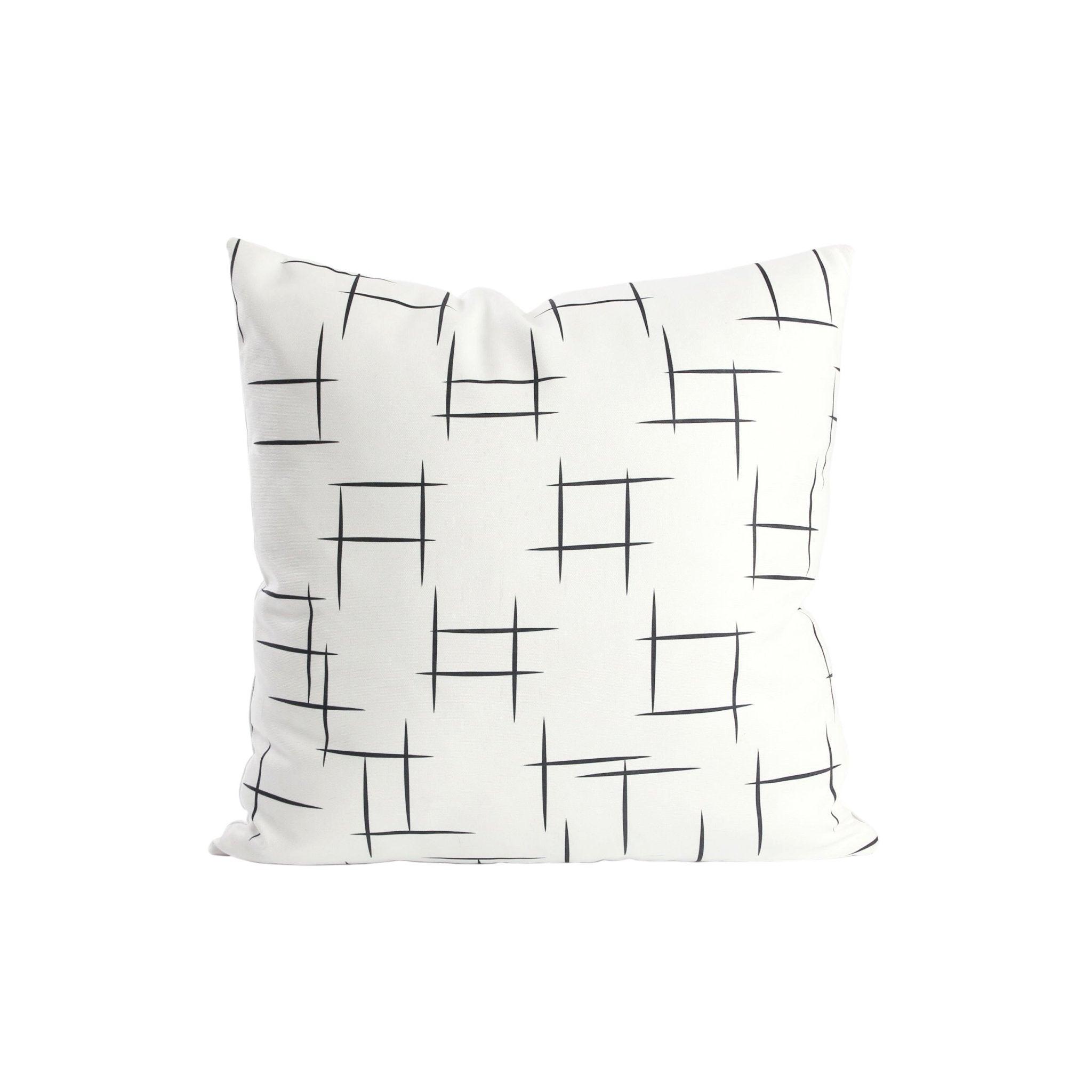 DEKOKISSEN Stripe 45x45 cm mit Füllung - Weiß, Textil (45/45cm) - Deco-Raum