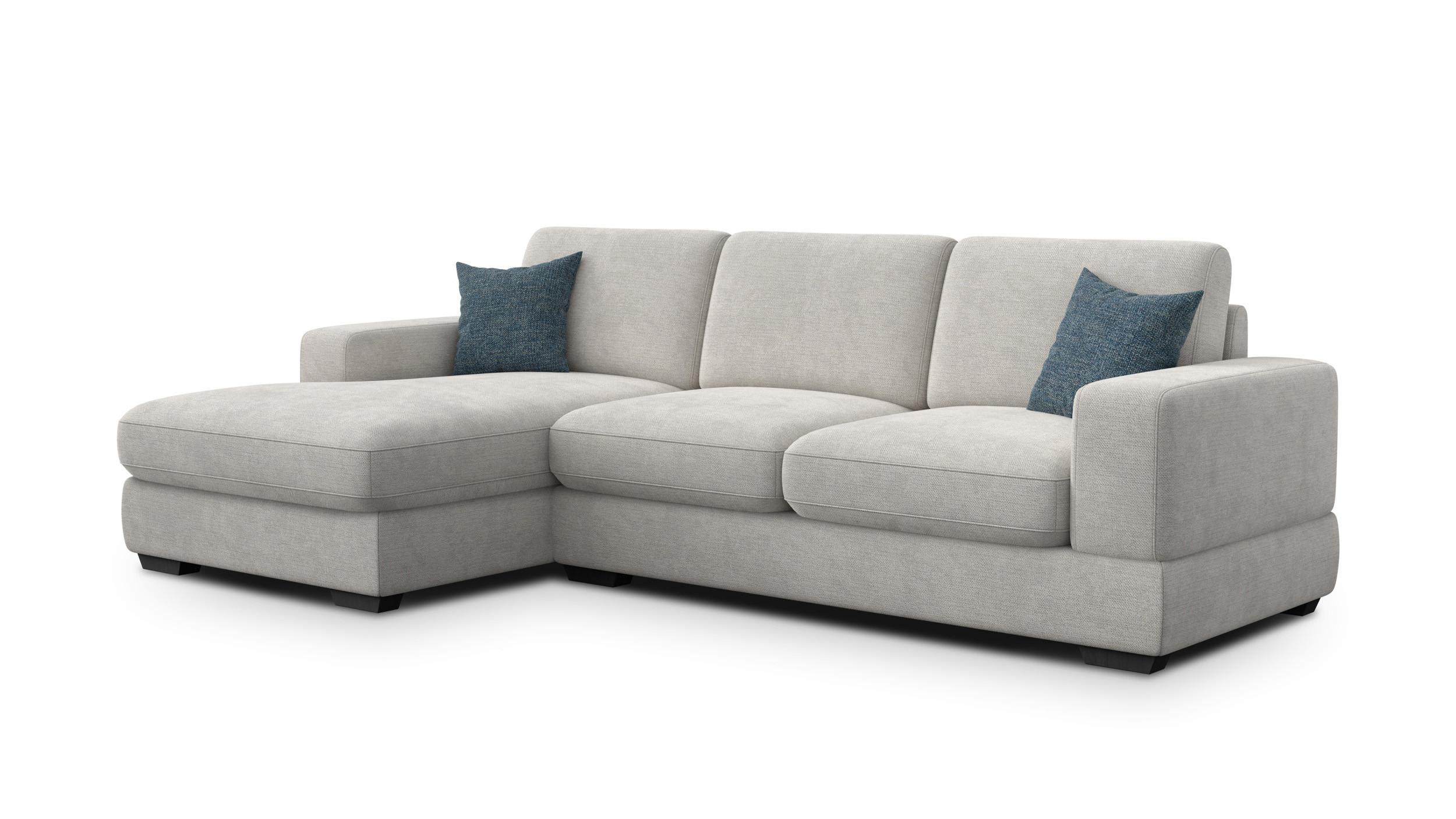 ECKSOFA OTTO 4-Sitzer, creme - Creme/Schwarz, Holz/Textil (279/159cm) - Wozimo