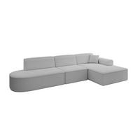 ECKSOFA Ottomane Rechts IREA-L2-v3 - 327x165x77 cm Hellgrau - Hellgrau, Holzwerkstoff/Textil (327/165cm) - ALTDECOR