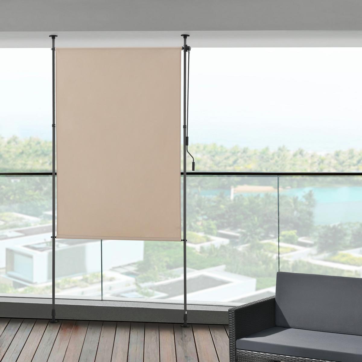 KLEMMMARKISE Cimarra - Sandfarben, Textil/Metall (150/270cm) - pro.tec