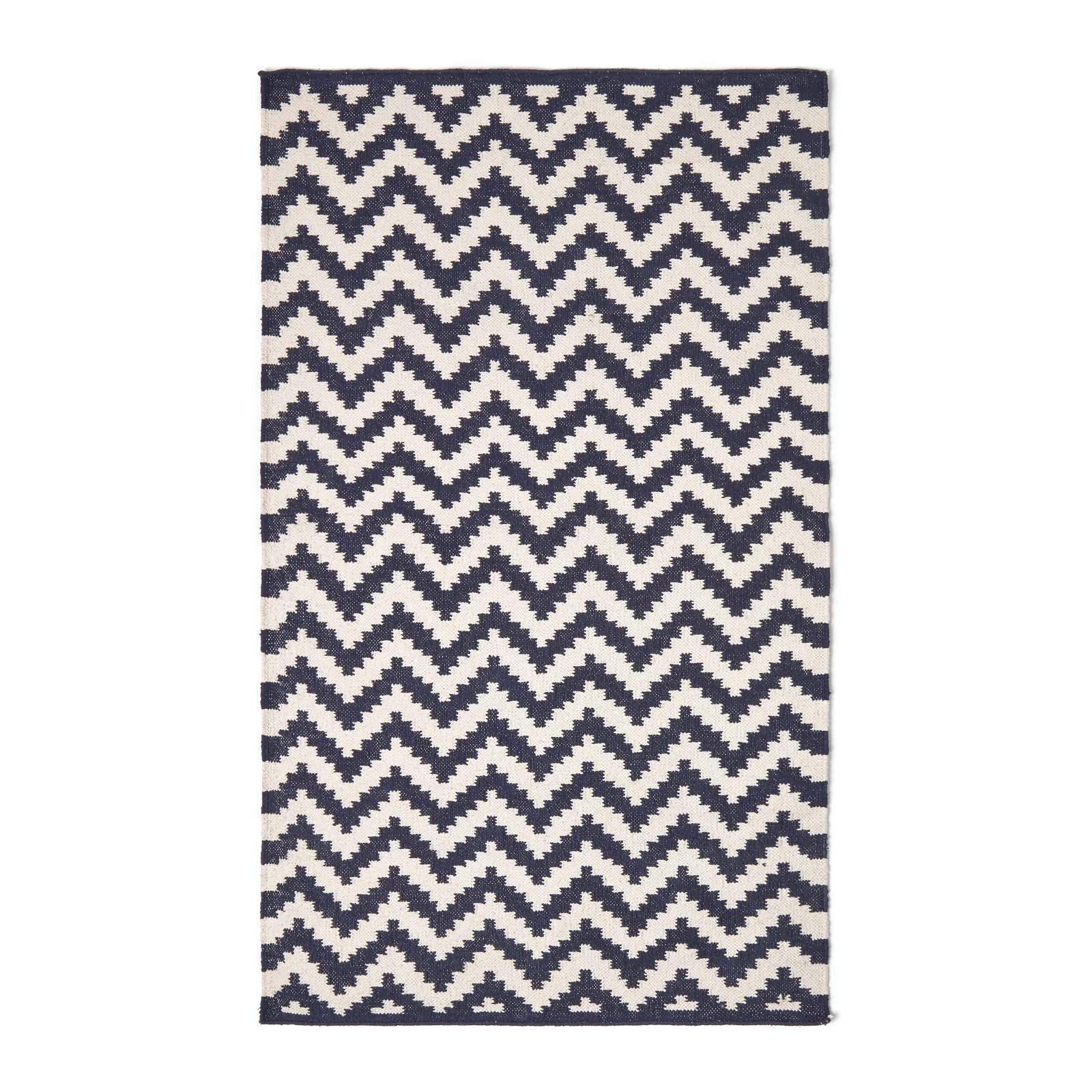 KELIM-TEPPICH Casablanca handgewebt 120/170 cm - Dunkelblau, Textil (120/170cm) - Homescapes